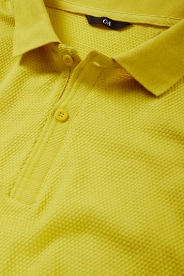 Heren - Poloshirt - met structuur - groen
