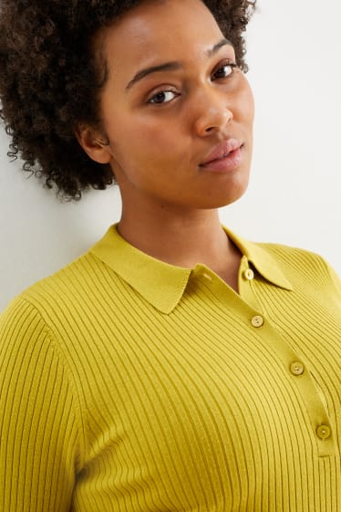 Damen - Basic-Pullover - gelb