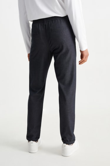 Hommes - Pantalon - jambes fuselées - bleu foncé / gris