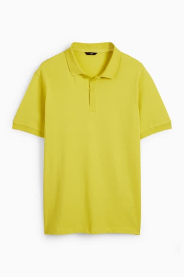 Mężczyźni - Koszulka polo - w fakturkę - zielony