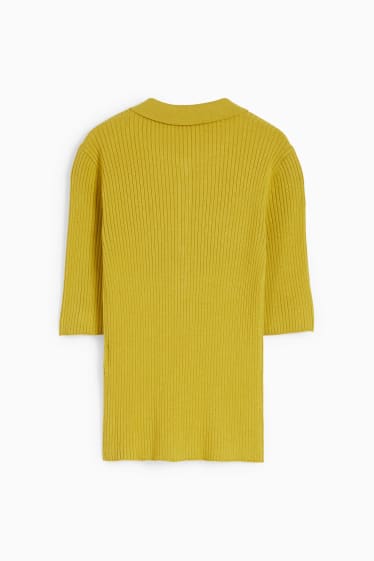 Damen - Basic-Pullover - gelb
