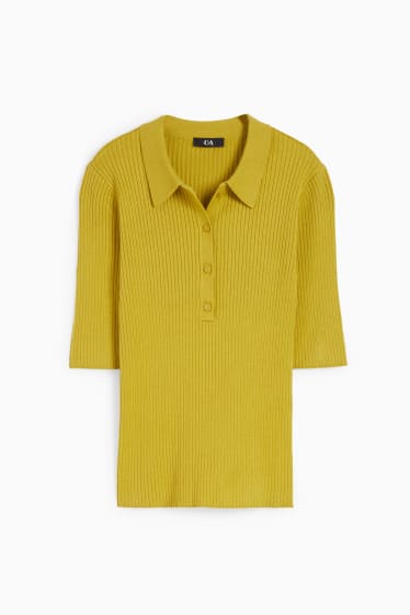 Damen - Basic-Pullover - gelb