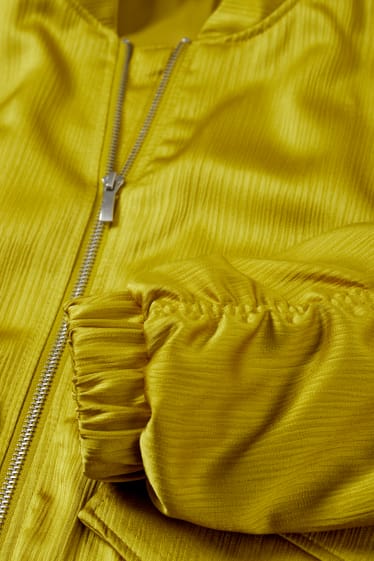 Femei - Bluzon din satin - galben