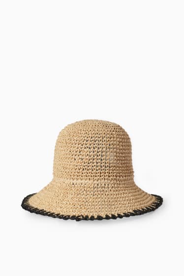 Mujer - Sombrero de paja - beis