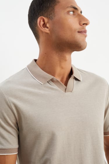 Hommes - Polo - beige