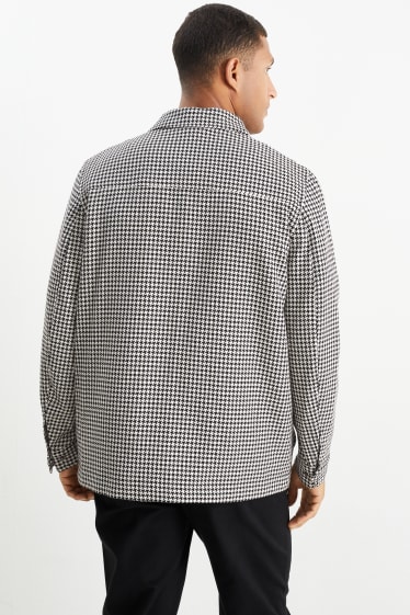 Hommes - Veste-chemise - à carreaux - noir / blanc