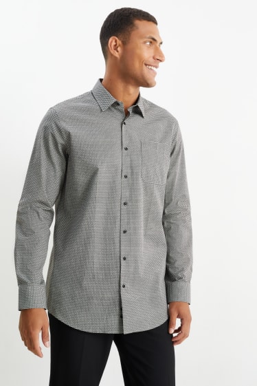 Men - Business shirt - regular fit - kent collar - easy-iron - anthracite