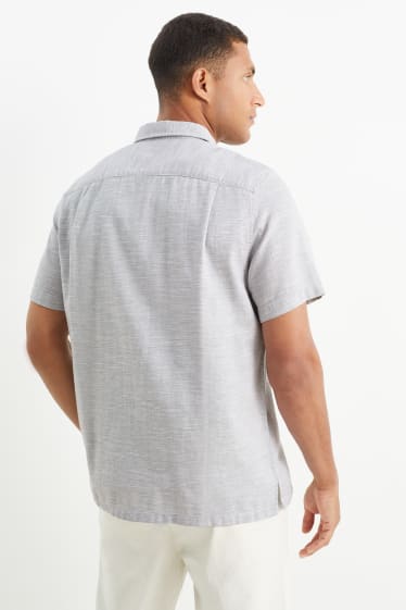 Men - Shirt - regular fit - Kent collar - light gray