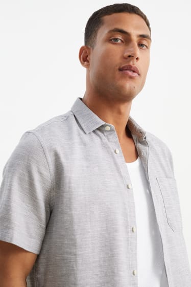 Hombre - Camisa - regular fit - Kent - gris claro