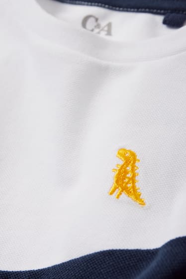 Dětské - Motiv dinosaura - tričko s krátkým rukávem - bílá