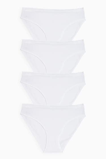 Women - Multipack of 4 - briefs - white