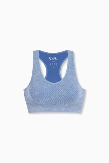 Donna - Reggiseno sportivo - imbottito - protezione UV - azzurro