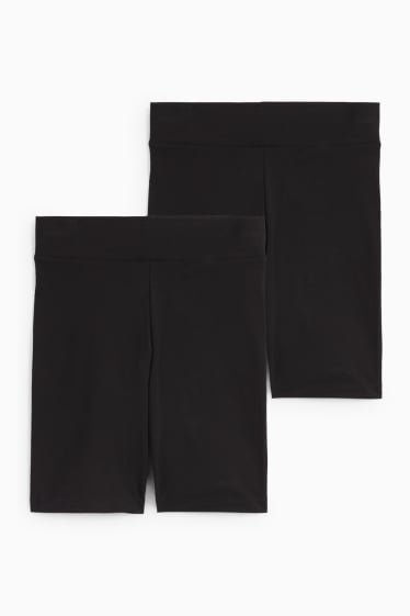 Mujer - Pack de 2 - shorts básicos de ciclista - negro