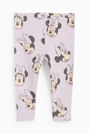 Babys - Minnie Mouse - baby-outfit - 2-delig - lichtpaars