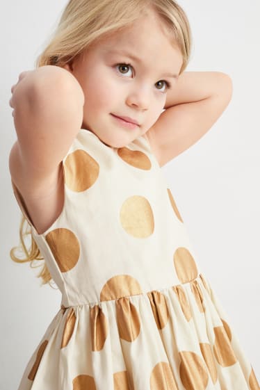 Kinderen - Set - jurk en vest - 2-delig - licht beige