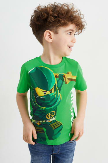 Dzieci - Wielopak, 3 szt. - Lego Ninjago - koszulka z krótkim rękawem - zielony