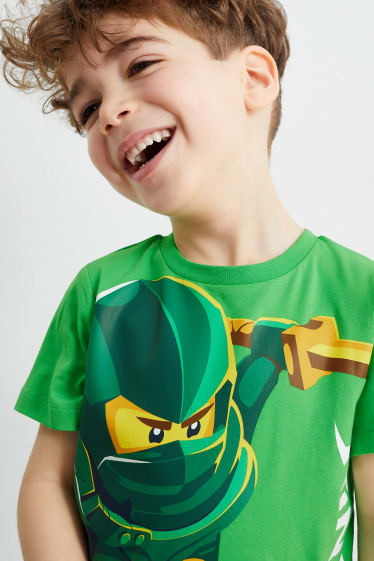 Niños - Pack de 3 - Lego Ninjago - camisetas de manga corta - verde