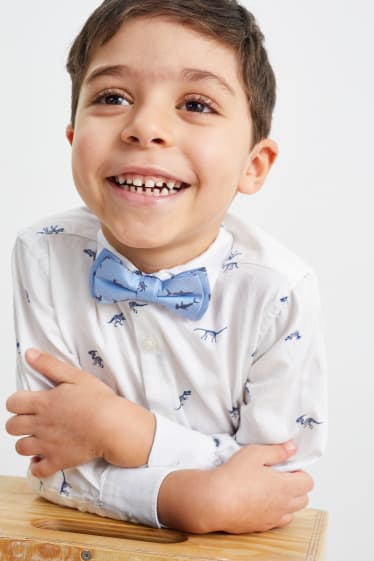 Kinder Jungen - Hai - Fliege - hellblau
