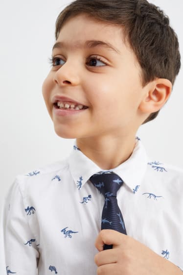 Children - Shark - tie - dark blue