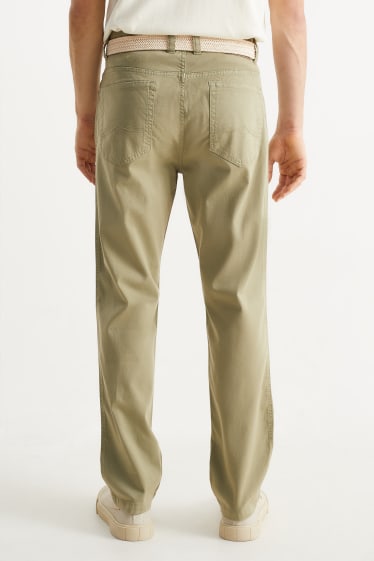 Uomo - Pantaloni con cintura - regular fit - verde