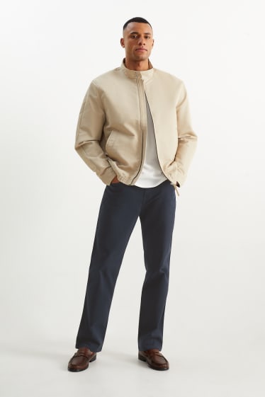 Hommes - Pantalon avec ceinture - regular fit - bleu foncé