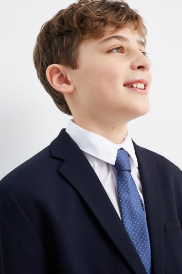 Kinder - Krawatte - gepunktet - dunkelblau