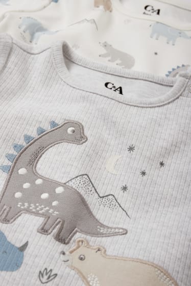 Bebés - Pack de 2 - animales - pijamas para bebé - 4 piezas - gris claro