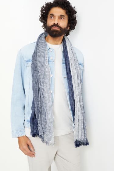 Home - Fulard - de ratlles - blau