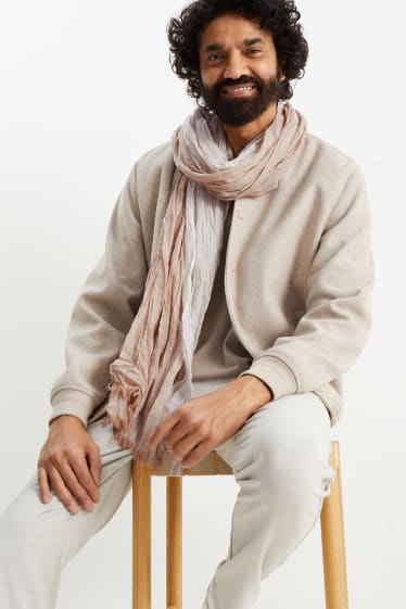 Home - Fulard - de ratlles - beix
