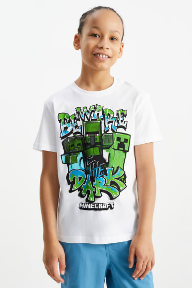 Enfants - Lot de 2 - Minecraft - T-shirt - vert menthe