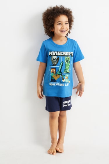 Children - Minecraft - short pyjamas - 2 piece - light blue