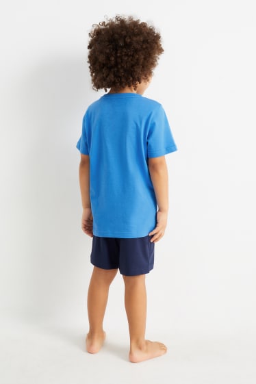Niños - Minecraft - pijama corto - 2 piezas - azul claro