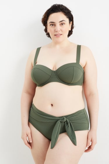 Femei - Top bikini cu armătură - vătuit - LYCRA® XTRA LIFE™ - verde închis