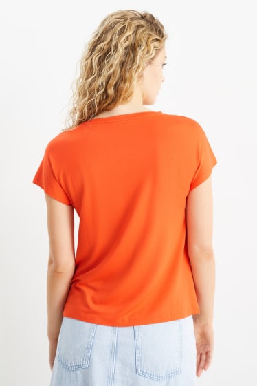 Femei - Tricou basic - portocaliu