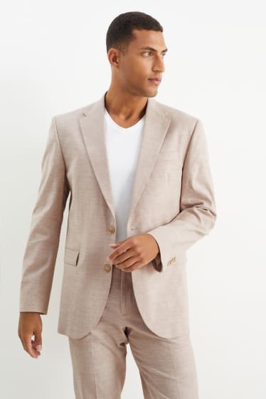 Hommes - Veste de costume - regular fit - Flex - LYCRA® - beige clair