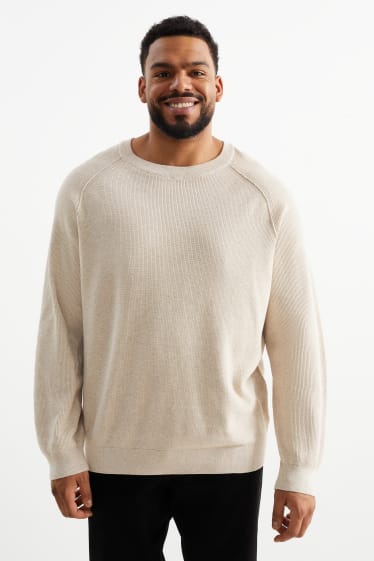 Mężczyźni - Sweter - beżowy