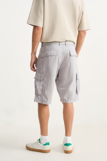 Uomo - Shorts cargo con cintura - grigio chiaro