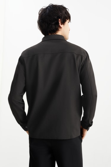 Heren - Overhemd - relaxed fit - kent - zwart