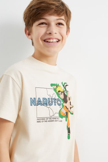 Kinder - Naruto - Kurzarmshirt - hellbeige