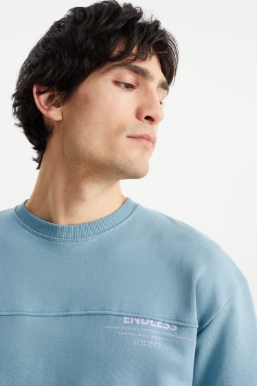 Herren - Sweatshirt - kurzarm - blau