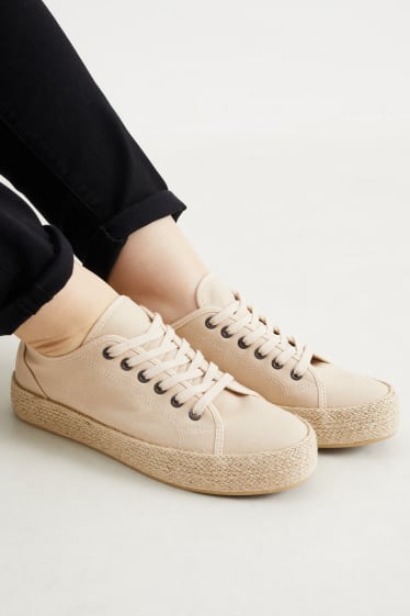 Donna - Sneakers stile espadrillas - beige chiaro