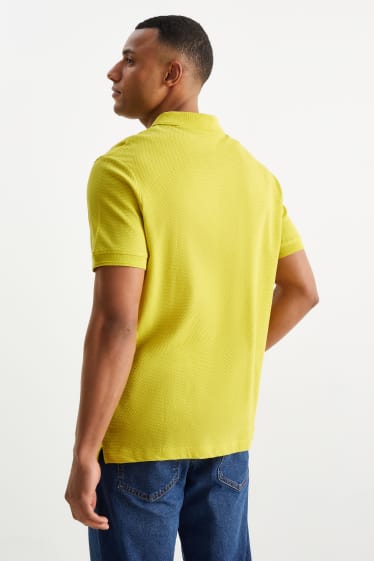 Heren - Poloshirt - met structuur - groen