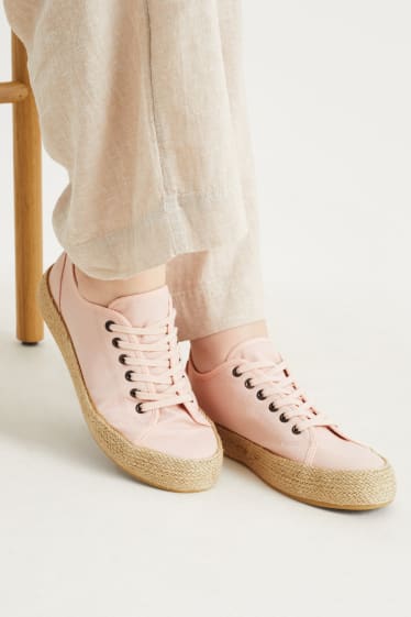 Mujer - Zapatillas deportivas estilo alpargatas - rosa