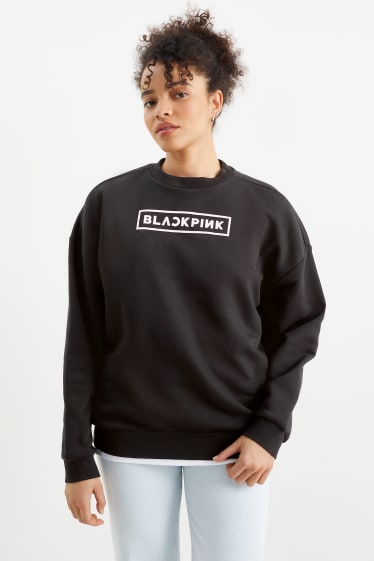 Dames - CLOCKHOUSE - sweatshirt - Blackpink - zwart