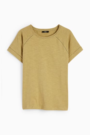 Damen - T-Shirt - khaki