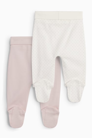 Bebés - Pack de 2 - pantalones para recién nacido - rosa