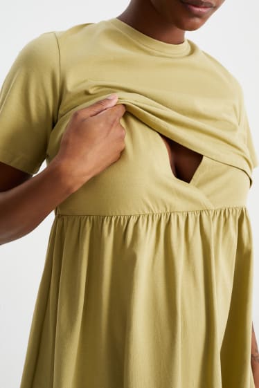Femei - Tricou pentru alăptare - galben muștar