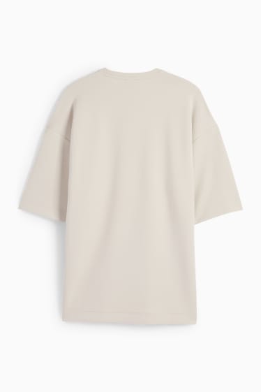 Dames - Basic T-shirt - licht beige