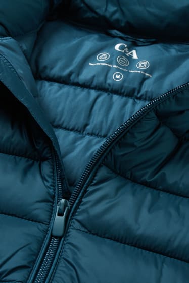 Men - Quilted jacket - turquoise