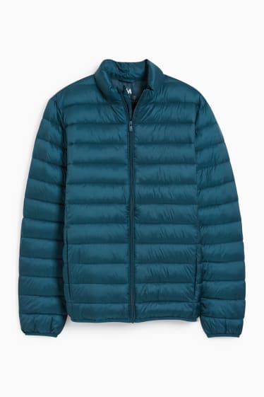 Men - Quilted jacket - turquoise